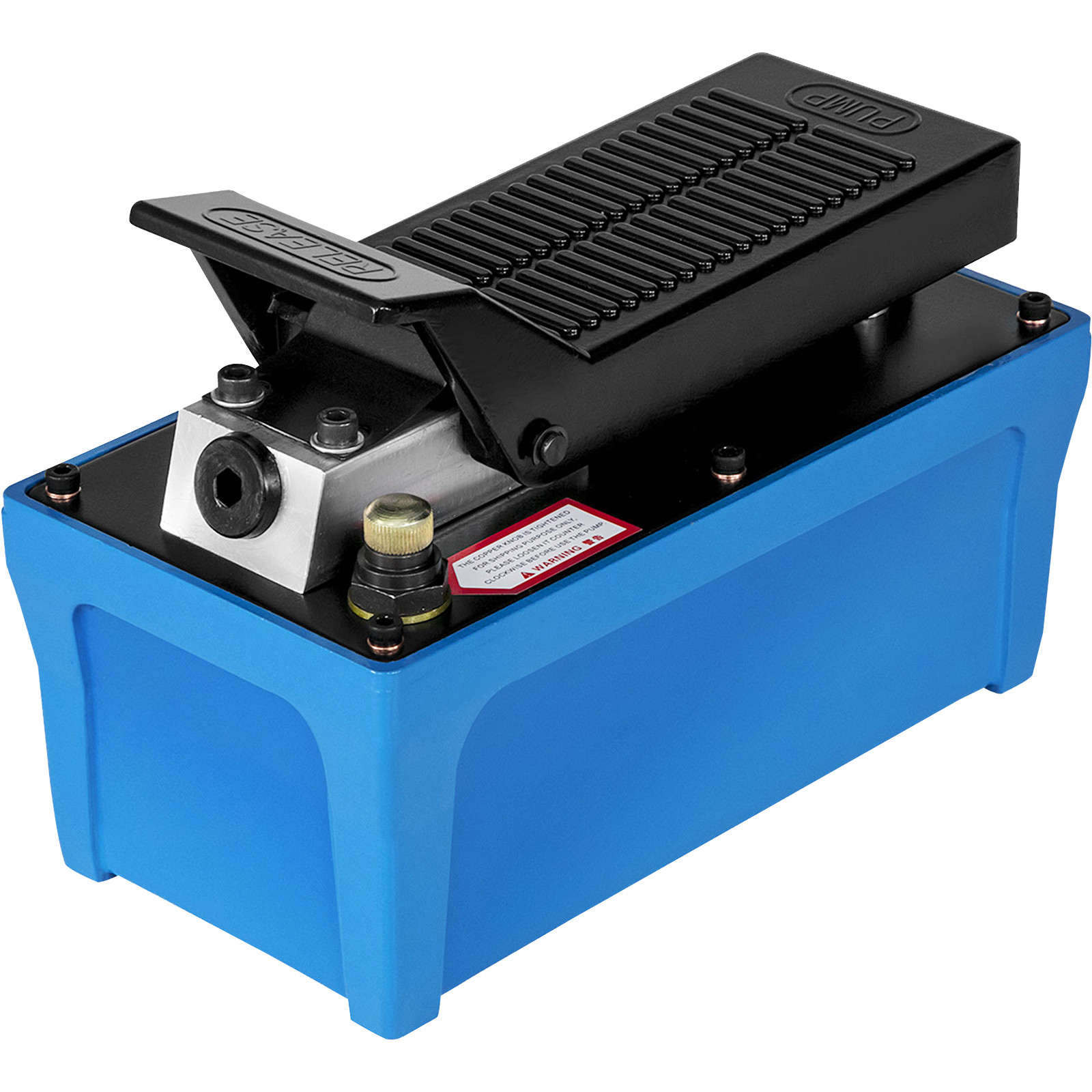 10000PSI Air Hydraulic Foot Operated Pump with 6.56FT Hose Single Acting - Thumbnail 10