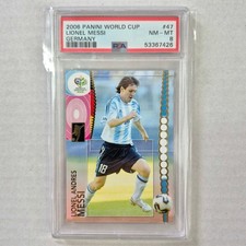 Panini Soccer Card LIONEL MESSI #47 Rookie World Cup Germany 2006 PSA 8. rookie card picture