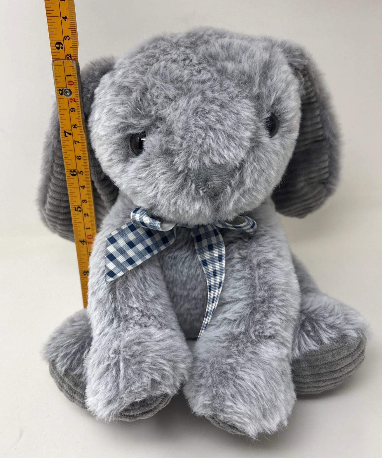 Homerbest Frosted Gray Bunny Plush Rabbit Corduroy Ears Paws Stuffed ...