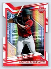 Deyvison De Los Santos 2022 Panini Elite Extra  Prime Numbers B Die Cut SN #/124