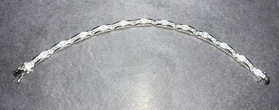 Sterling Silver 925 Lot Bracelet O56 Tennis Unique Fashion 8  Long Elegant Love