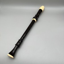 Aulos Tenor Recorder Baroque Fingering Dark Brown Plastic Musical Instrument