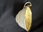 Light Yellow AYNSLEY Cup Saucer W/ Floral Chintz Centers Scrolling Gold Trim Eng — photo 8