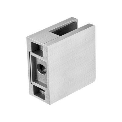 4PCS 0.31-0.47'' Glass Clamp & Square Bracket 304 Stainless Steel Silver