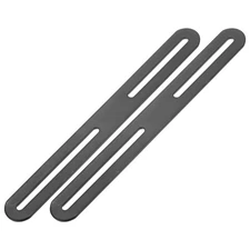 2-Pack 8.3 Inch Adjustable Flat Mending Plate Support with Single Slot [Black]