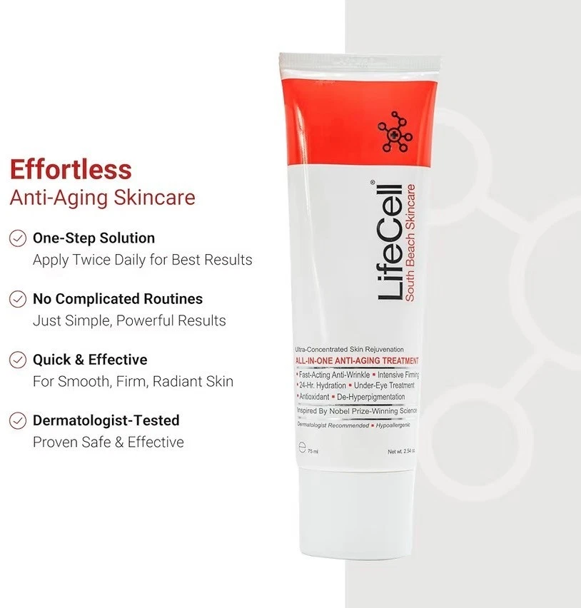 Tratamiento antienvejecimiento LifeCell South Beach Skincare todo en uno - 2,54 oz - Imagen 4 de 4