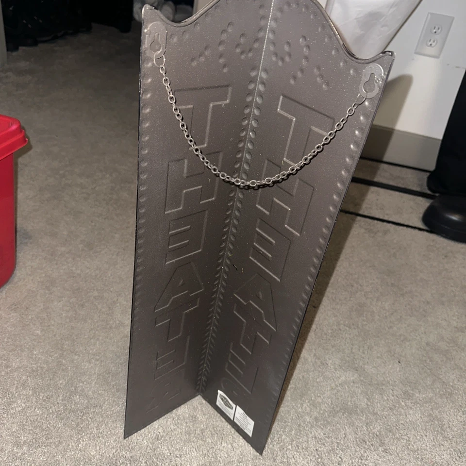 Theater Metal Hanging Sign Cinema 2 Sided Neon Look Game Room Man Cave - Image 3 of 4