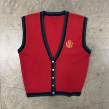 Vintage Golf 90s Cardigan Sweater Vest Size Medium Made In USA 1990s Club