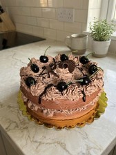 Fake Artificial chocolate cake