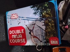 VEVOR 56 Ft Double Line Ninja Warrior Obstacle Course for Kids 7 Accessories