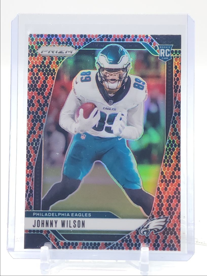JOHNNY WILSON 2024 PANINI PRIZM ROOKIE SNAKESKIN EAGLES #355 RC Q1062