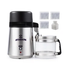 CO-Z 4L Brushed Stainless Steel Countertop Distiller Machine, Home Distilled ...