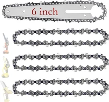 6 Inch Chainsaw Chain and Guide Bar, Replacement Chain Saw Bar and Chains for 6 