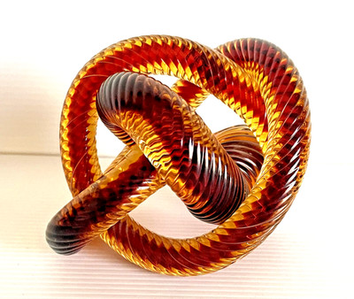 Fusion Z Studios Art Glass Rope Sculpture Czech Republic