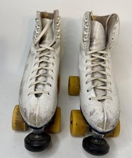 Vintage Douglas Snyder Super Deluxe Custom Built Roller Skates 4 White