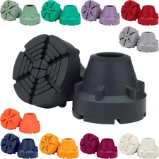 Black Crutch Tips & Cane Tip (Pair of 2) – 1 Size Fits All 3/4" 7/8” Inch - Extr