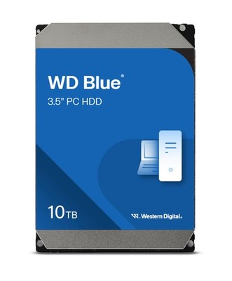 Western Digital 10TB WD Blue Internal Hard Drive HDD - 7200 RPM, SATA 6 Gb/s, 51
