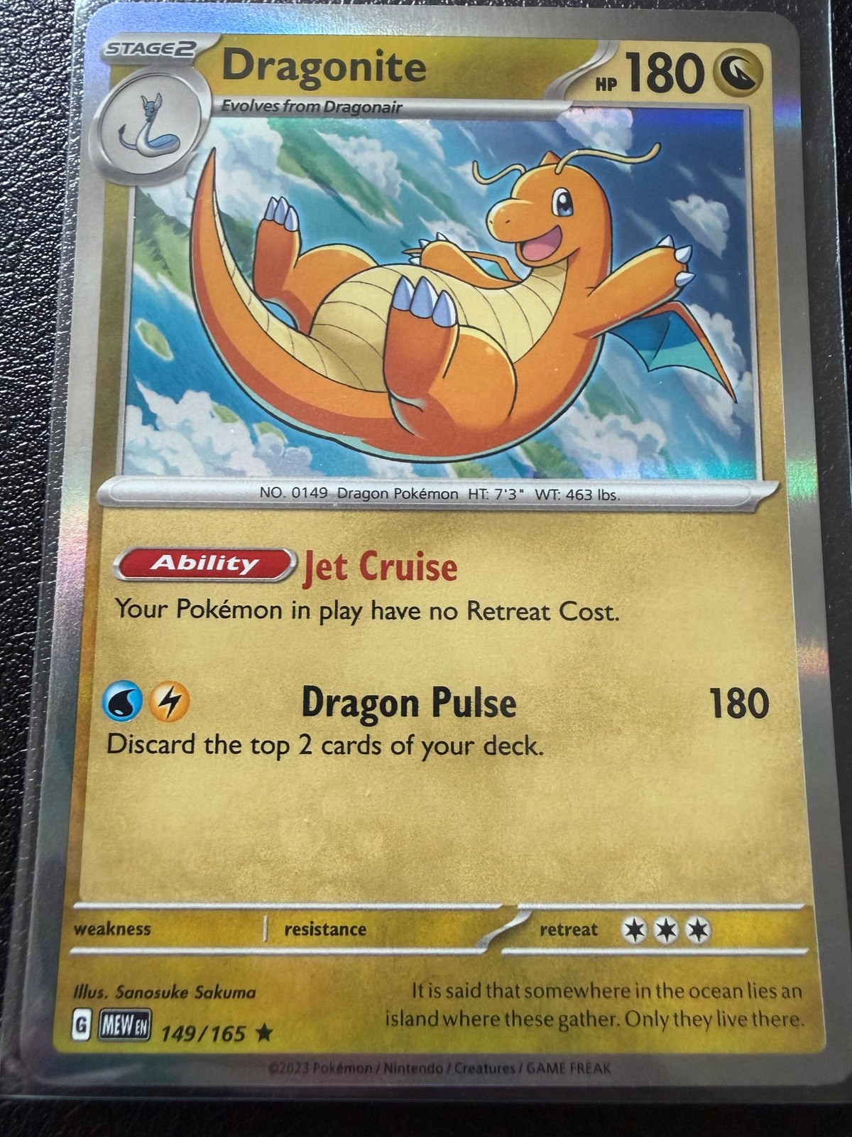 DRAGONITE 149/165 R 151 POKEMON NM/M