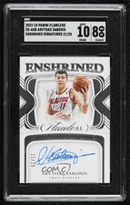 2023-24 Flawless Enshrined Signatures 21/25 Arvydas Sabonis SGC 8 Auto HOF h8q