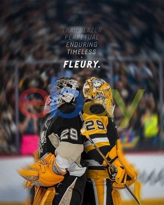 Marc-Andre Fleury Then and Now Pittsburgh Penguins 8x10 NHL Hockey Photo