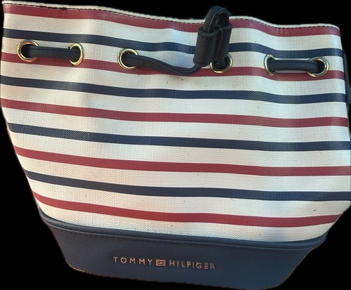 Tommy Hilfiger Crossbody Leather Striped Women's Bag Blue 69J5583 MSRP-$108