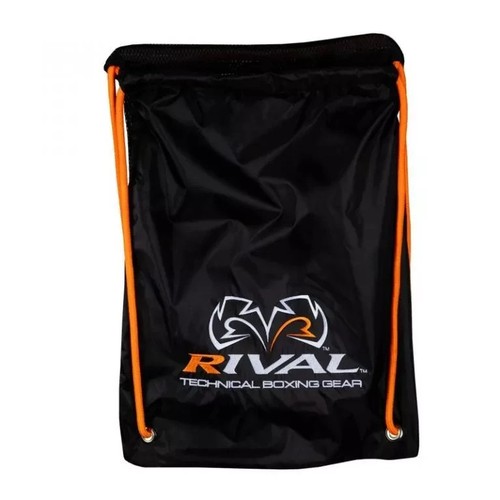NEW (2) Rival Boxing Drawstring Glove Bag Gym Sling Backpack Black Compact - Picture 2 of 2