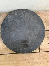 CAST IRON WOOD/COAL STOVE LID COVER PLATE  8 1/8" dia. x 1/4" thick