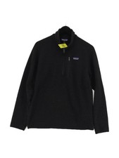 Patagonia Men's Hoodie M Black 100% Polyester Pullover