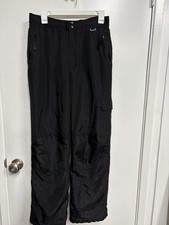 Slalom Snow Ski Pants Youth Boys XL Black Snowboard Insulated 29  Inseam
