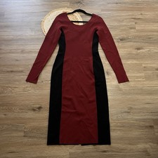 DIANE VON FURSTENBERG Color Block Long Sleeve Midi Dress READ DESC