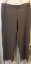 Eileen Fisher L Light Brown Quiet Luxury Slip On Pants W Stretch
