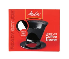Melitta 64007 Ready Set Joe Black Dishwasher Safe Single Cup Coffee Brewer