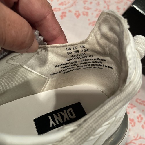 DKNY Womens Tokyo White Casual And Fashion Sneakers 6 Medium - Picture 5 of 20