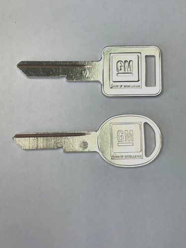 Original GM Logo Key Blank Set, A & B Keyways, OEM - Picture 1 of 2