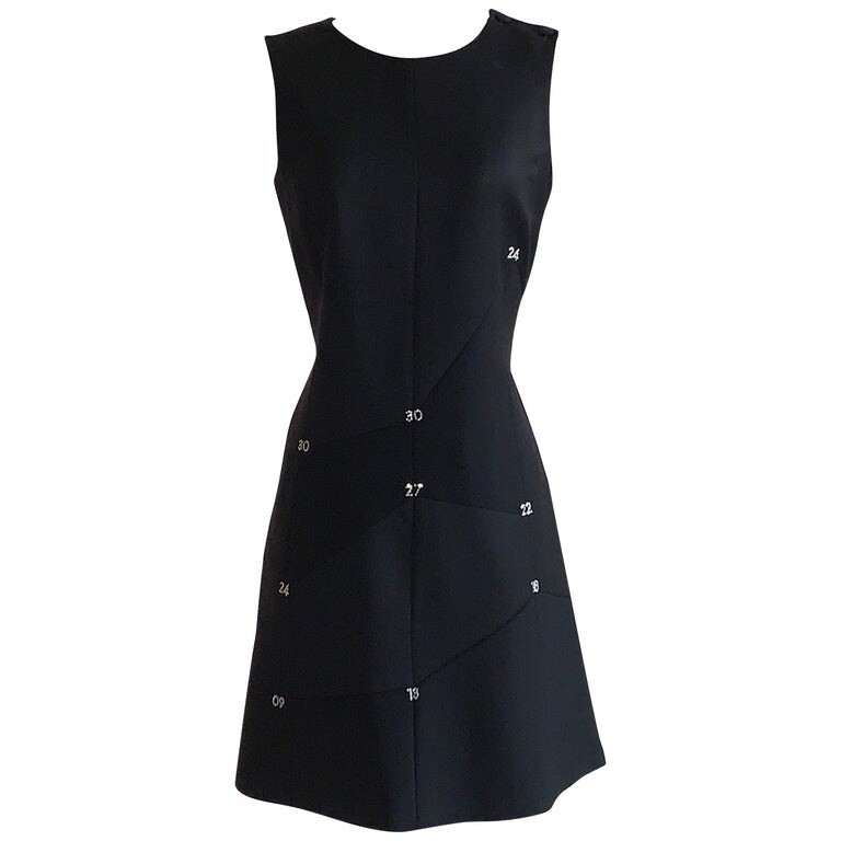 ワンピース MOSCHINO Women Clothing 41405461555 Black Moschino Cheap Chic Black Dress Rhinestone Number Connect