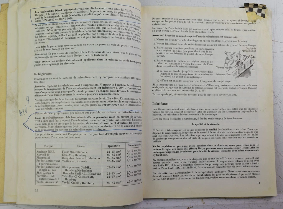 Notice d'entretien Mercedes Benz 180D vers 1960 - Photo 4/4