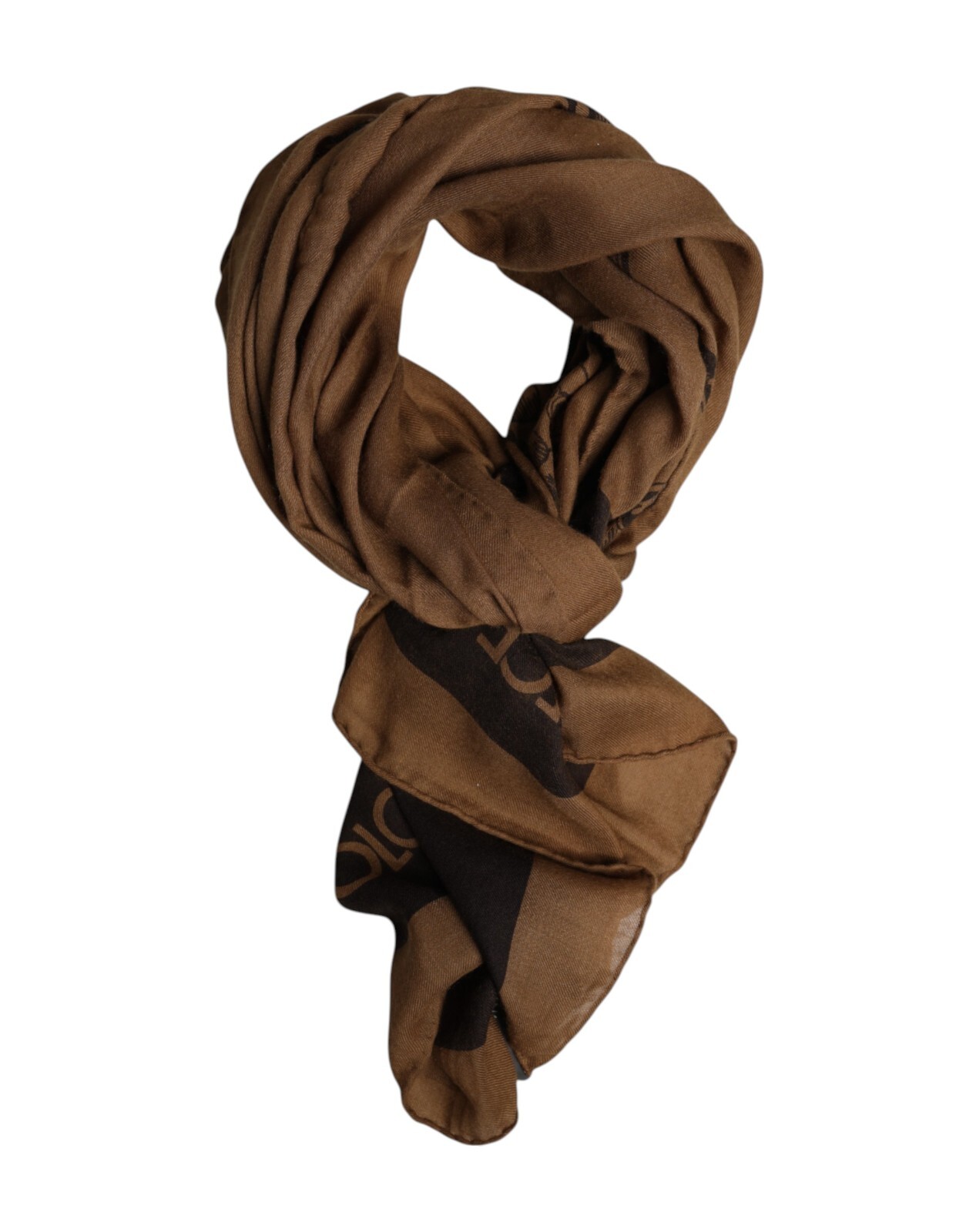 Шарф DOLCE - GABBANA коричневый DG Crown Neck Warmer мужской платок 64 см x 180 см 870 долларов США 86390₽