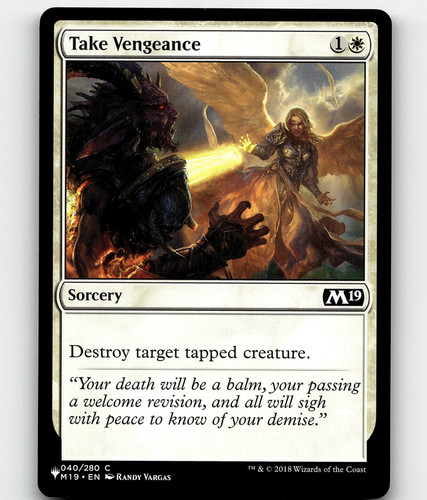 TAKE VENGEANCE 040/280 CORE SET 2019 M19 MTG MAGIC NM