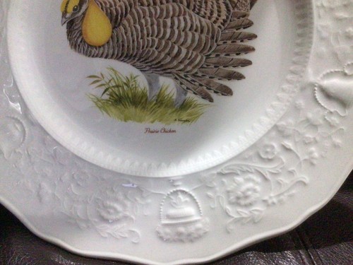 Simpsons Potters Solain Ware Game Birds Set Of 7 Dinner Plates - Picture 7 of 18