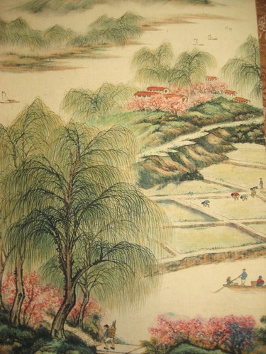 Chinesische alte antike Gemälderolle Landschaft auf Reispapier von Bei Yuming贝聿铭 - Bild 5 von 9