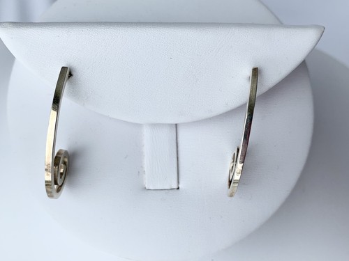 Vintage Sterling Silver 925 Drop Swirl Earrings Mexico Marked ATI - Picture 5 of 8