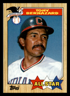 1987 Topps #607 Tony BERNAZARD 1986 AL All-Star second base INDIANS EX FREE ship