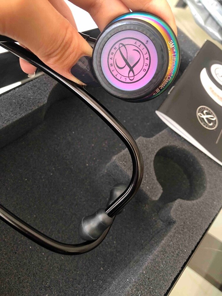 3M Littmann Classic III Stethoscope, 5870, 2X as Loud black tube