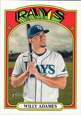 2021 Topps Heritage High Number '72 Topps Oversized Boxloader Willy Adames Tampa