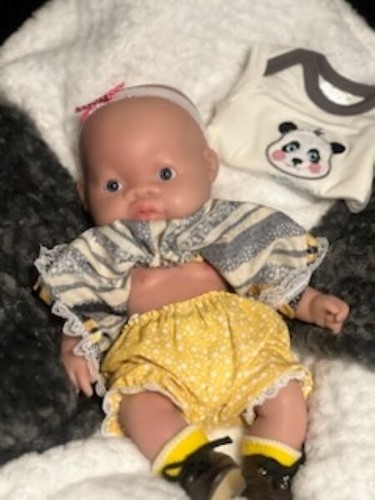 Danke, dass du ein Freund bist! - 3,14 Pfund "Brandy" Vollplatin Silikon Babypuppe 13 Zoll - Bild 4 von 19