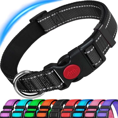 Hundehalsband reflektierend verstellbar Basic-Hundehalsband mit weicher Neopr...
