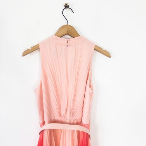 Phase Eight Henrietta Ombre Dress Pink Sleeveless Pleated Midi Size 10 - Picture 8 of 10