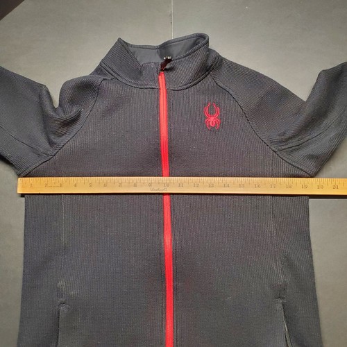 Spyder Unisex Youth Size XL 18 Black Full Zip Jacket Sweater Thermal Athletic - Picture 9 of 12