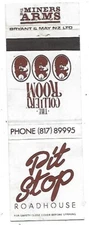 Pit Stop Roadhouse- Huntly, New Zealand Vintage Matchbook Cover