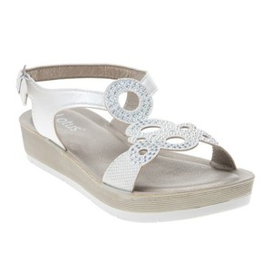 lotus white sandals